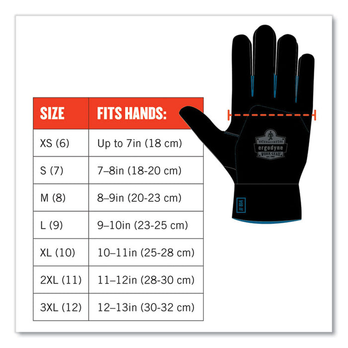 ProFlex 7551 ANSI A5 Coated Waterproof CR Gloves, EN388: 4X43E, 11" Long, X-Large, Orange, Pair