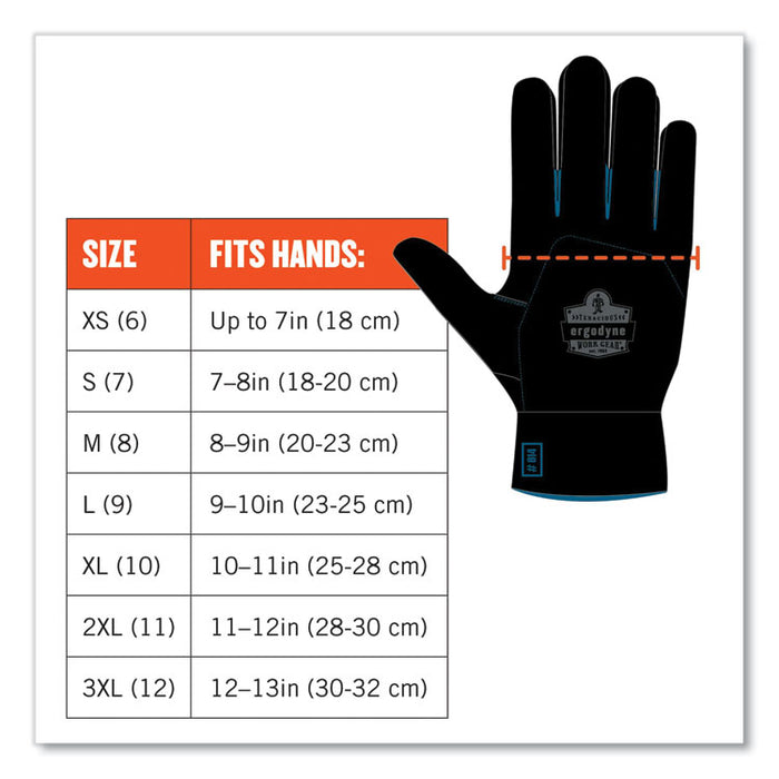 ProFlex 7501-CASE Coated Waterproof Winter Gloves, EN388: 2131X, 11" Long, XX-Large, Gray, 144 Pairs/Carton