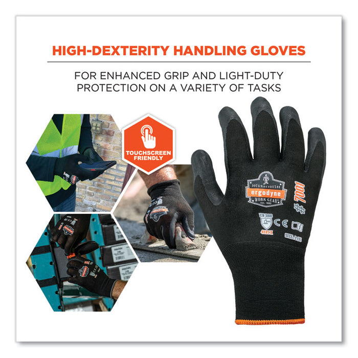 ProFlex 7001-CASE Nitrile Coated Gloves, EN388: 4121X, 9.25" Long, XX-Large, Black, 144 Pairs/Carton