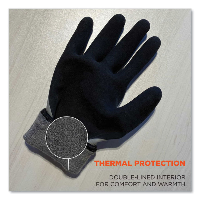 ProFlex 7501-CASE Coated Waterproof Winter Gloves, EN388: 2131X, 11" Long, XX-Large, Gray, 144 Pairs/Carton