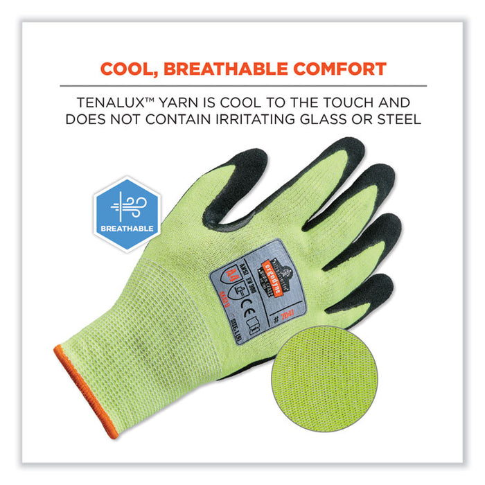 ProFlex 7041 ANSI A4 Nitrile-Coated CR Gloves, EN388: 4X42D, 11" Long, X-Large, Lime, Pair