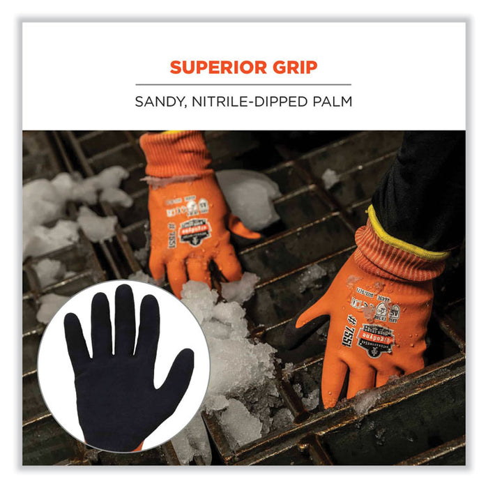 ProFlex 7551 ANSI A5 Coated Waterproof CR Gloves, EN388: 4X43E, 11" Long, XX-Large, Orange, Pair