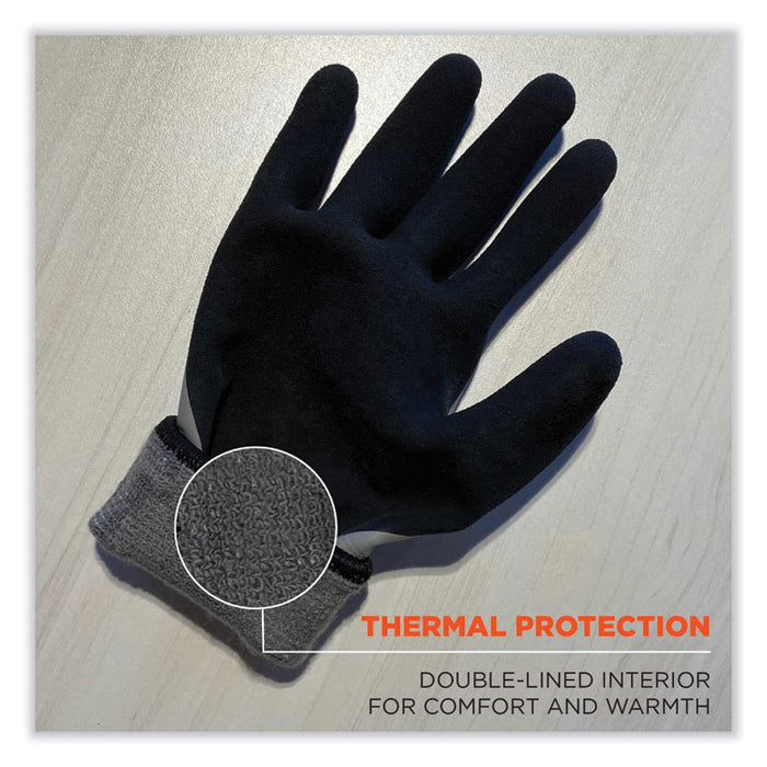 ProFlex 7501-CASE Coated Waterproof Winter Gloves, EN388: 2131X, 10.5" Long, Large, Gray, 144 Pairs/Carton
