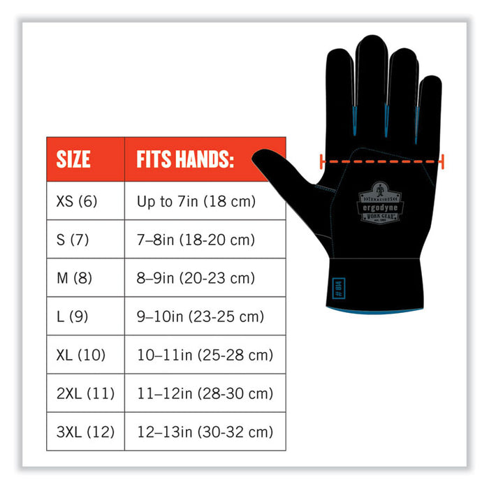 ProFlex 7551-CASE ANSI A5 Coated Waterproof CR Gloves, EN388: 4X43E, 10" Long, Small, Orange, 144 Pairs/Carton
