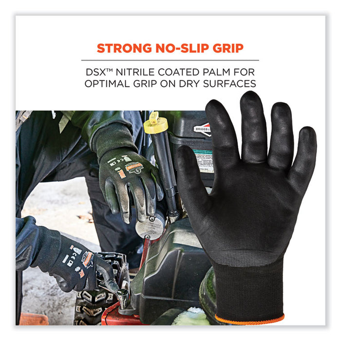 ProFlex 7001 Nitrile-Coated Gloves, EN388: 4121X, 8.25" Long, Small, Black, Pair