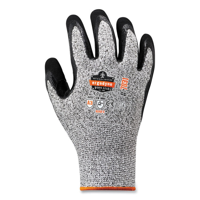 ProFlex 7031 ANSI A3 Nitrile-Coated CR Gloves, EN388: 4X42C, 10" Long, X-Large, Gray, Pair
