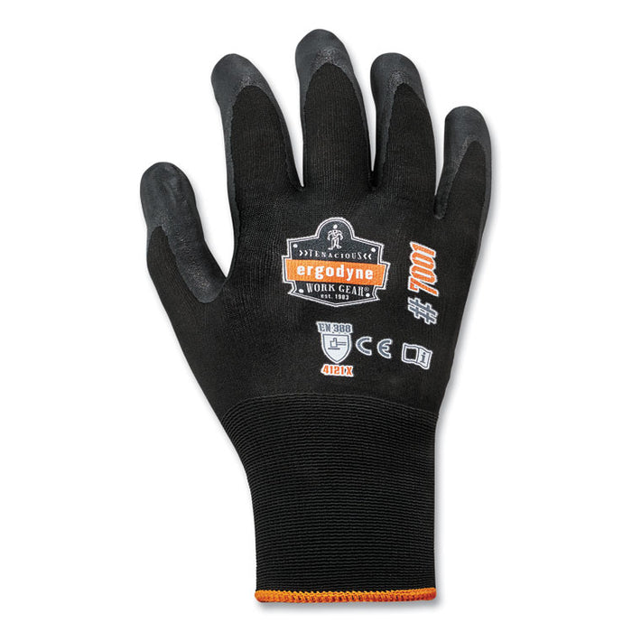 ProFlex 7001 Nitrile-Coated Gloves, EN388: 4121X, 8.25" Long, Small, Black, Pair