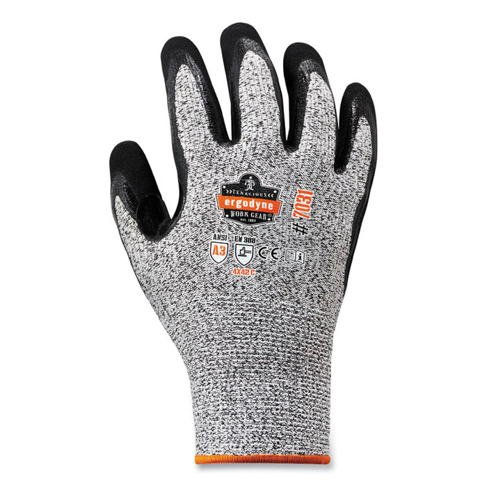 ProFlex 7031 ANSI A3 Nitrile-Coated CR Gloves, EN388: 4X42C, 9.5" Long, Medium, Gray, Pair