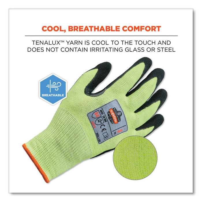 ProFlex 7041 ANSI A4 Nitrile-Coated CR Gloves, EN388: 4X42D, 10" Long, Medium, Lime, Pair