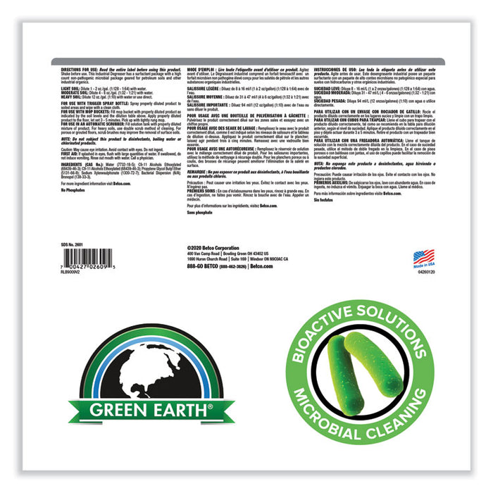 BioActive Solutions Grease Solv, 1 gal Bottle, 4/Carton