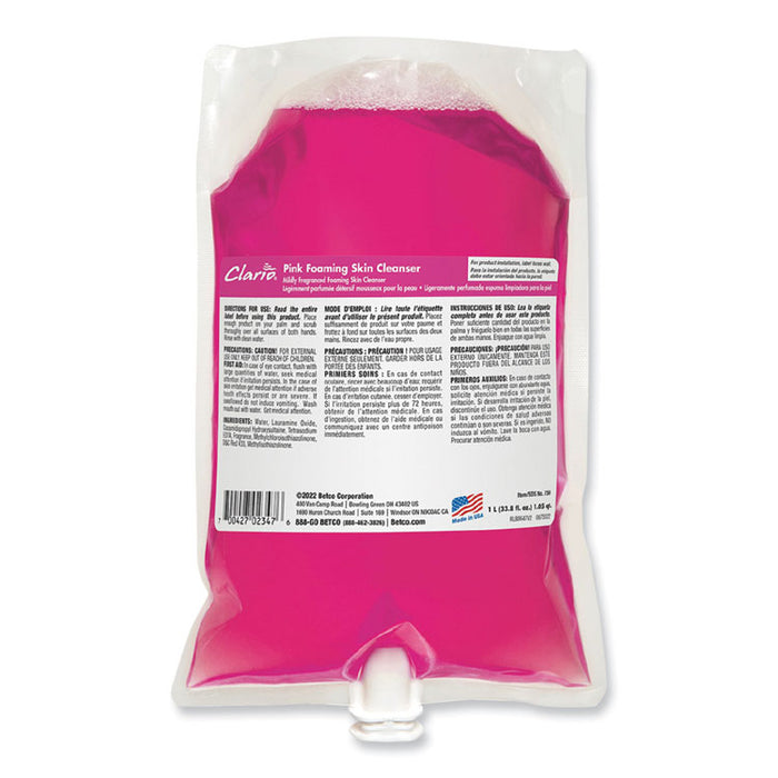 Pink Foaming Skin Cleanser Refill, Fresh Scent, 1,000 mL, 6/Carton
