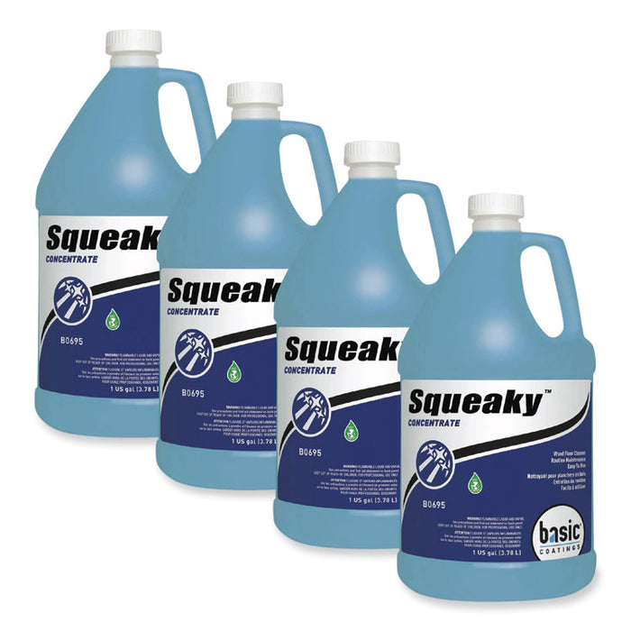 Squeaky Concentrate Floor Cleaner, 1 gal Bottle, 4/Carton
