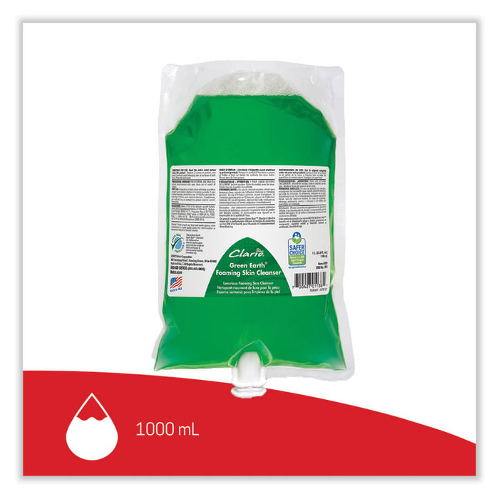 Green Earth Foaming Skin Cleanser Refill, Fresh Meadow Scent, 1,000 mL, 6/Carton