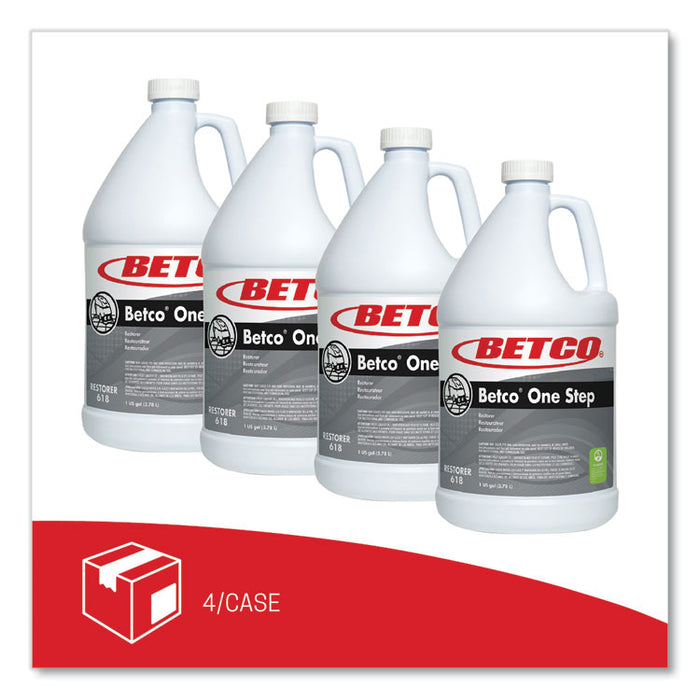 One Step Floor Restorer, 1 gal Bottle, 4/Carton
