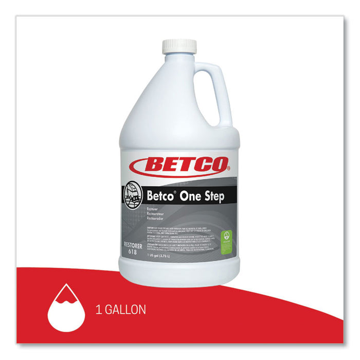 One Step Floor Restorer, 1 gal Bottle, 4/Carton