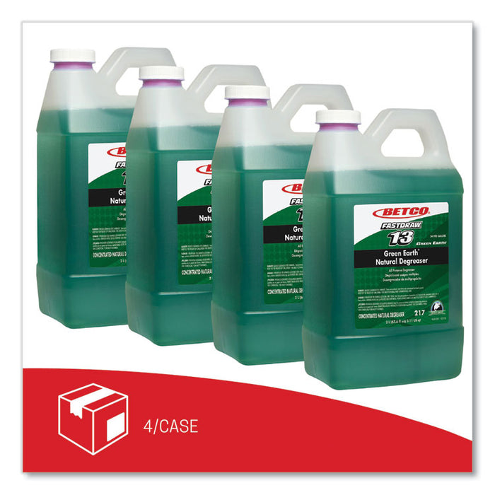 Green Earth Natural FastDraw Degreaser, 2 L Bottle, 4/Carton