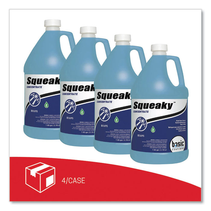Squeaky Concentrate Floor Cleaner, 1 gal Bottle, 4/Carton