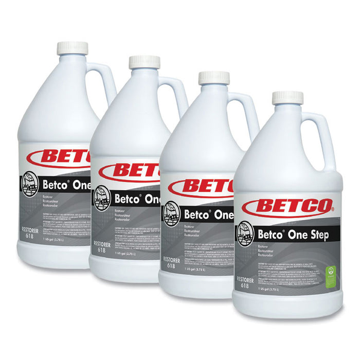 One Step Floor Restorer, 1 gal Bottle, 4/Carton