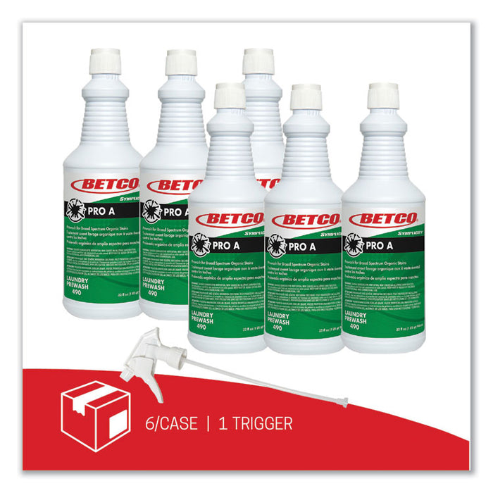 Symplicity Pro A Prewash/Spotter, Citrus Scent, 32 oz Bottle, 6/Carton