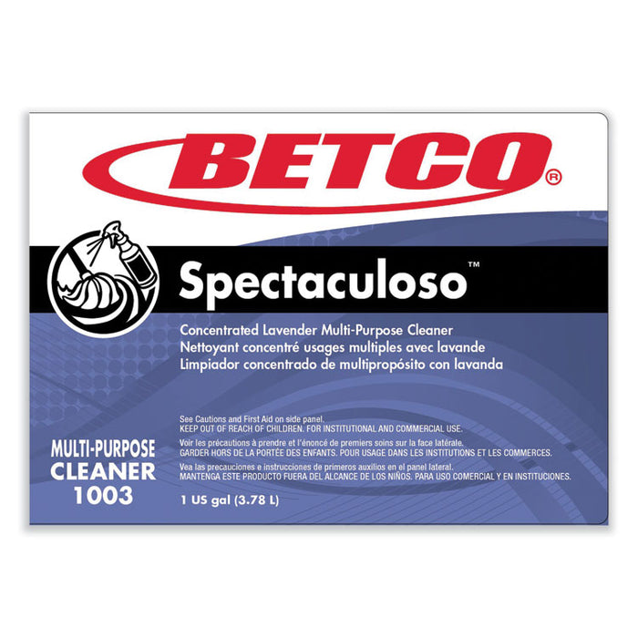 Spectaculoso Multipurpose Cleaner, Lavender Scent, 1 gal Bottle, 4/Carton