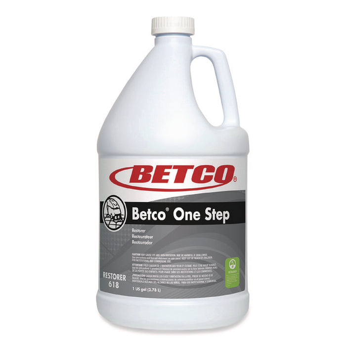 One Step Floor Restorer, 1 gal Bottle, 4/Carton