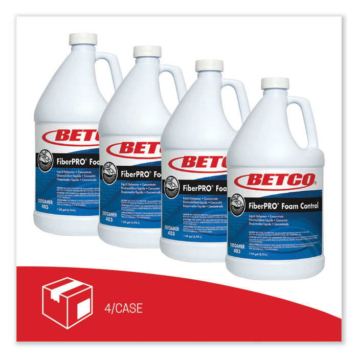 FiberPro Foam Control Liquid Defoamer, 1 gal Bottle, 4/Carton