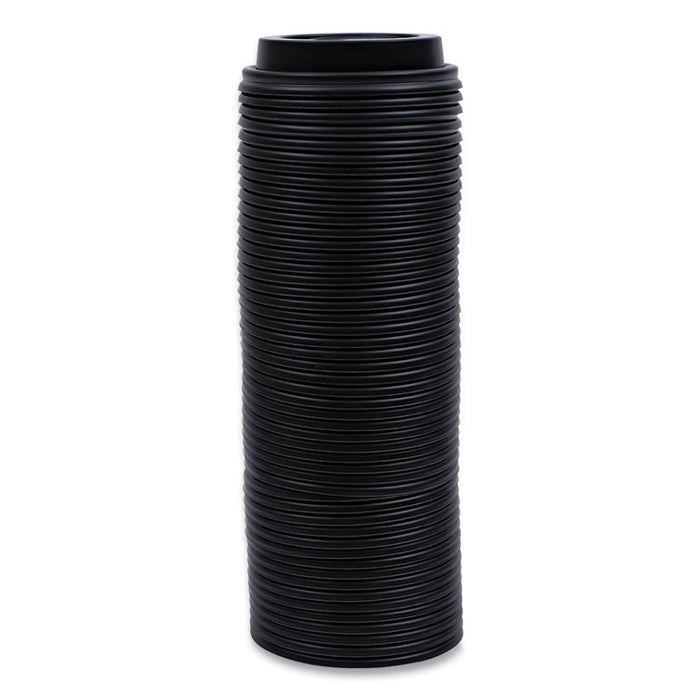 Hot Cup Lids, Fits 10 oz to 20 oz Hot Cup, Plastic, Black, 1,000/Carton
