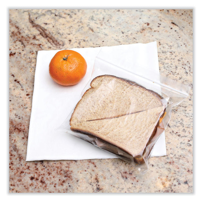 Reclosable Food Storage Bags, Sandwich, 6.5" x 5.89", Clear, 500/Box