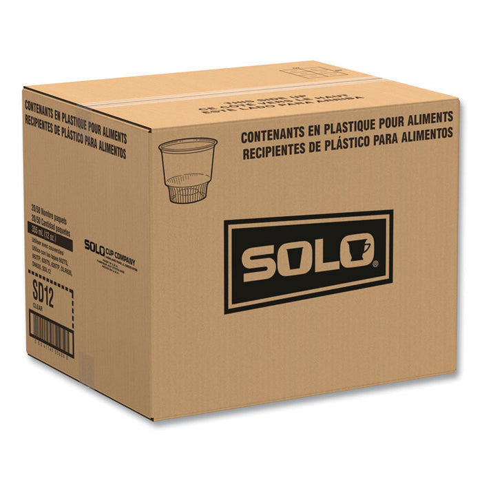 Sundae Cups, 12 oz, Plastic, Clear, 50/Bag, 20 Bags/Carton