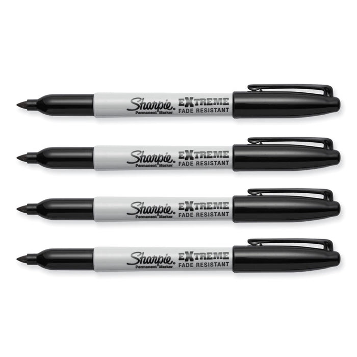 Extreme Marker, Fine Bullet Tip, Black, 4/Pack