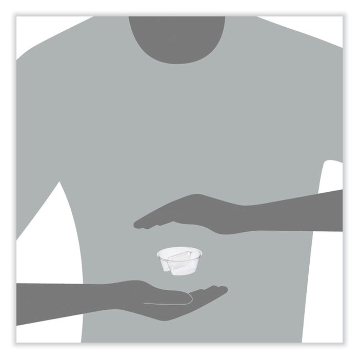 Plastic Cup Insert, 3.5 oz, 3.6" Diameter x 1.3" h, Clear, 1,000/Carton