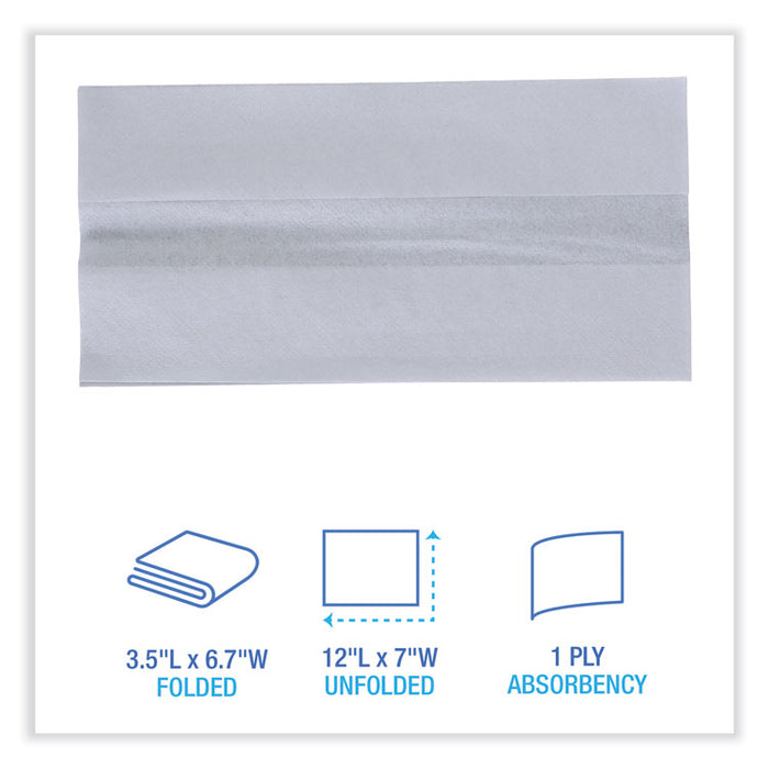Tall Fold Dispenser Napkin, 12 x 7, White, 500/Pack, 20 Packs/Carton