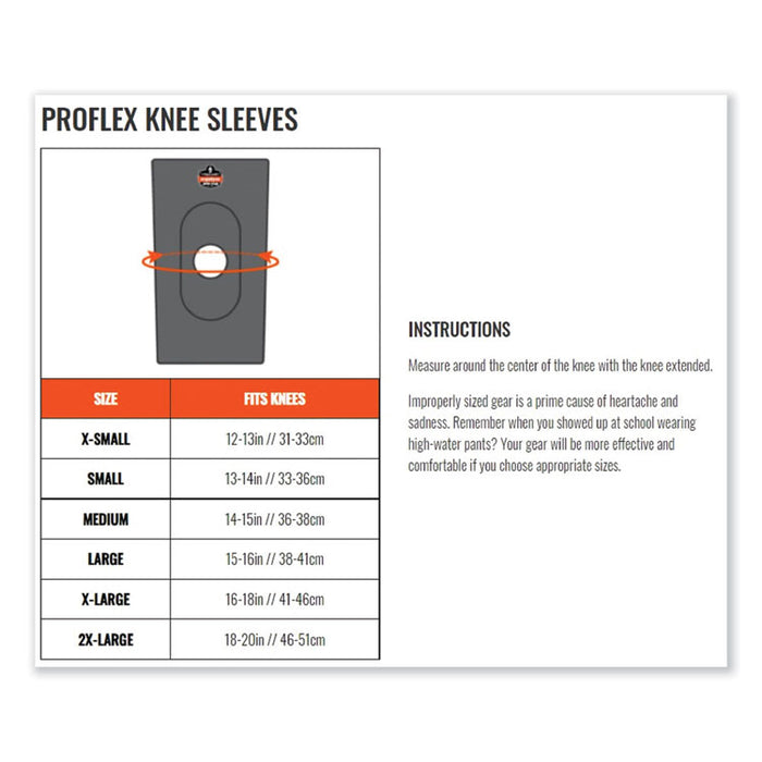 ProFlex 600 Neoprene Single Layer Knee Sleeve, Medium, Black