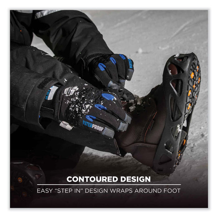 Trex 6304 One-Piece Step-In Full Coverage Ice Cleats, Large, Black, Pair
