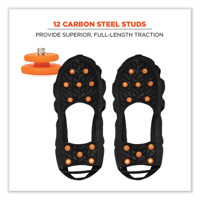 Trex 6304 One-Piece Step-In Full Coverage Ice Cleats, Small, Black, Pair