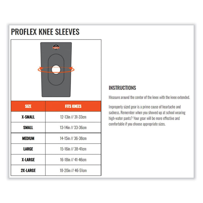 ProFlex 600 Neoprene Single Layer Knee Sleeve, X-Large, Black