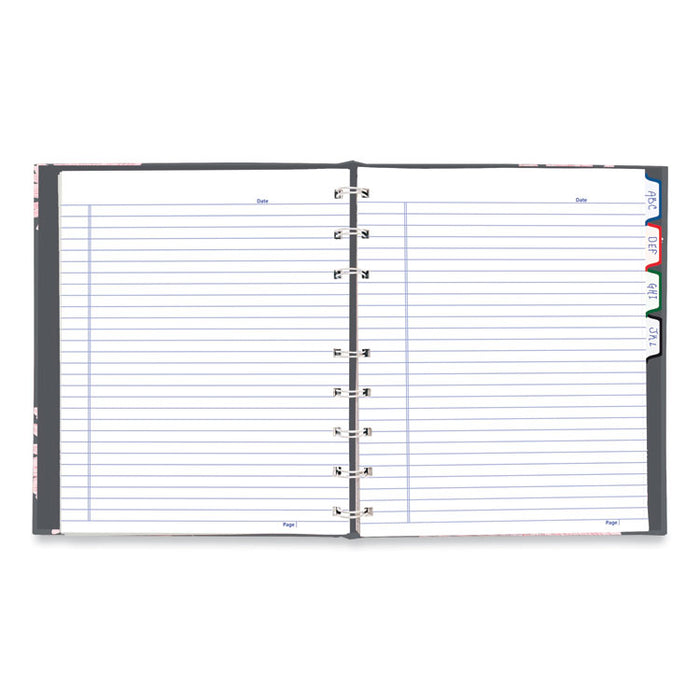 NotePro Notebook, 1-Subject, Medium/College Rule, Pink/Gray Cover, (75) 9.25 x 7.25 Sheets