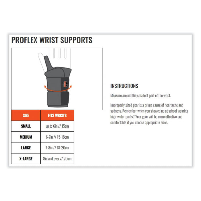 ProFlex 4010 Double Strap Wrist Support, Medium, Fits Left Hand, Black