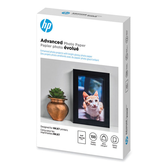 Advanced Photo Paper, 10.5 mil, 4 x 6, Glossy White, 100/Pack