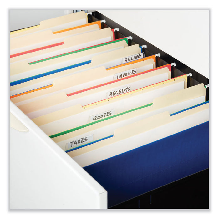 Top Tab File Folders, 1/3-Cut Tabs: Left Position, Letter Size, 0.75" Expansion, Manila, 100/Box