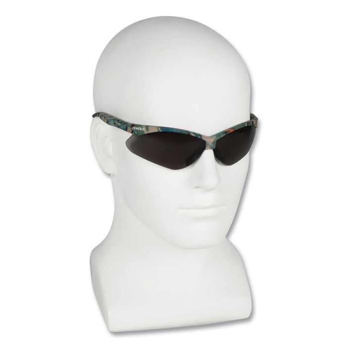 Nemesis Safety Glasses, Camo Half Frame, Smoke Dual Lens, 12/Box