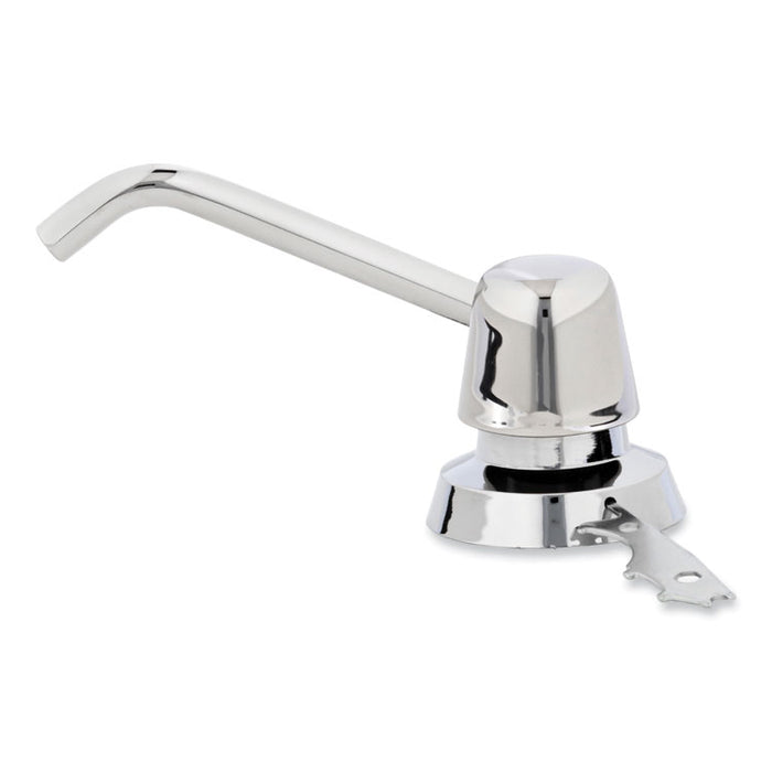 Manual Top-Fill Liquid Soap Dispenser, 4" Spout, 20 oz, 5.63 x 5.63 x 11.25, Chrome