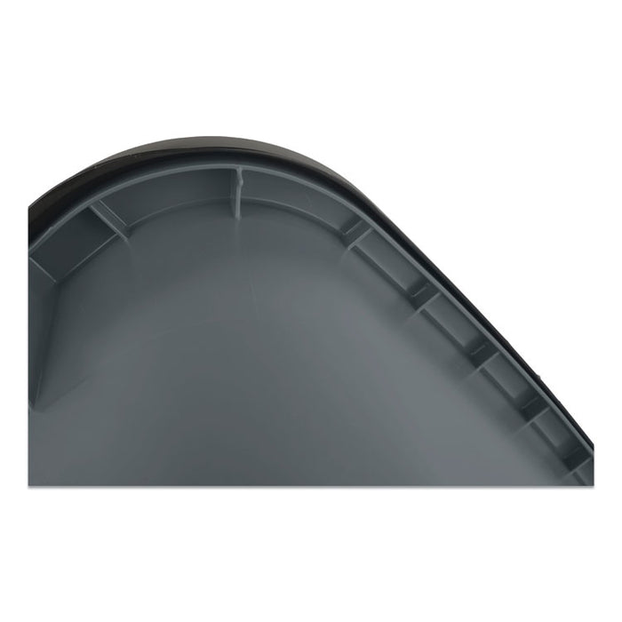Rollout Container, 50 gal, Molded Plastic, Gray