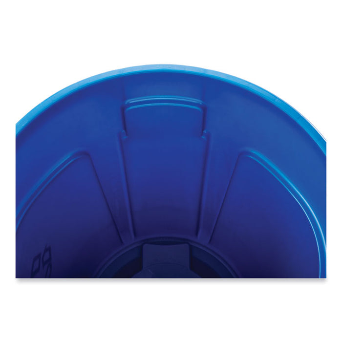 Brute Recycling Container, 32 gal, Polyethylene,  Blue
