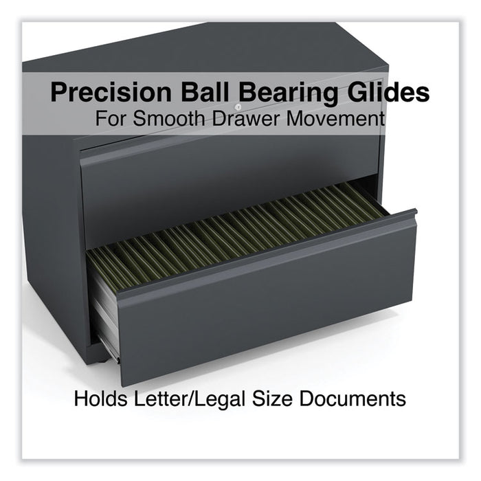 Lateral File, 2 Legal/Letter/A4/A5-Size File Drawers, Charcoal, 36" x 18.63" x 28"
