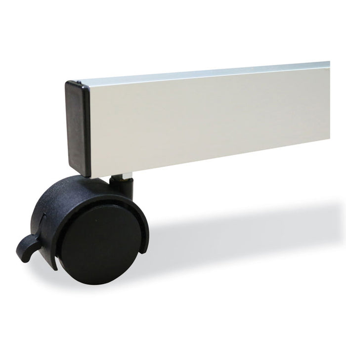 Nexus Partition Whiteboard, 48" x 60", White Surface, Satin Aluminum Frame