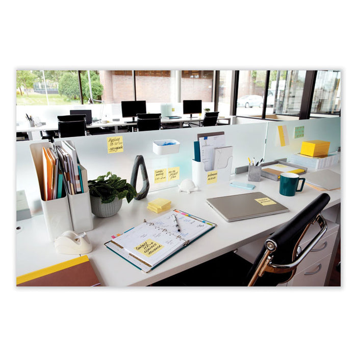100% Recycled Paper Super Sticky Notes, 3" x 3", Canary Yellow, 70 Sheets/Pad, 6 Pads/Pack