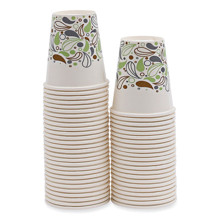 Deerfield Printed Paper Cold Cups, 12 oz, 50/Sleeve, 20 Sleeves/Carton