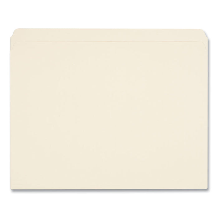 Top Tab File Folders, Straight Tabs, Letter Size, 0.75" Expansion, Manila, 100/Box