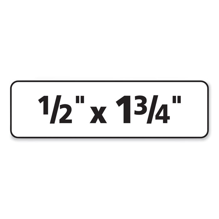 Removable Multi-Use Labels, Inkjet/Laser Printers, 0.5 x 1.75, White, 80/Sheet, 25 Sheets/Pack